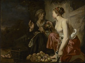 Vertumnus and Pomona; Attributed to Cesar van Everdingen, Dutch, about 1617 - 1678, about 1650; Oil on canvas; 104.1 × 140 cm