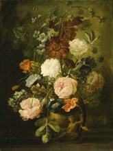 Vase of Flowers; Follower of Jan van Huysum, Dutch, 1682 - 1749, mid-18th century; Oil on canvas; 54.6 x 40.6 cm