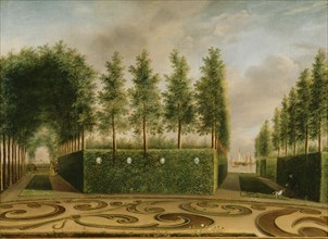 A Formal Garden; Johannes Janson, Dutch, 1729 - 1784, 1766; Oil on canvas; 52.1 × 72.4 cm, 20 1,2 × 28 1,2 in