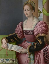 Portrait of a Woman with a Book of Music; Bacchiacca, Francesco Ubertini, Italian, Florentine, 1494 - 1557, about 1540 - 1545