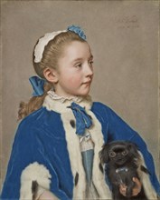Maria Frederike van Reede-Athlone at Seven; Jean-Étienne Liotard, Swiss, 1702 - 1789, 1755 - 1756; Pastel on vellum