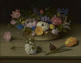 Flower Still Life; Ambrosius Bosschaert the Elder, Dutch, 1573 - 1621, 1614; Oil on copper; 30.5 x 38.9 cm, 12 x 15 5,16 in