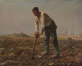 Man with a Hoe; Jean-François Millet, French, 1814 - 1875, 1860 - 1862; Oil on canvas; 81.9 × 100.3 cm, 32 1,4 × 39 1,2 in