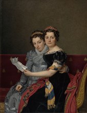 The Sisters Zénaïde and Charlotte Bonaparte; Jacques-Louis David, French, 1748 - 1825, 1821; Oil on canvas; 129.5 × 100.6 cm