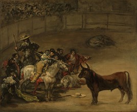 Bullfight, Suerte de Varas; Francisco José de Goya y Lucientes, Francisco de Goya, Spanish, 1746 - 1828, 1824; Oil on canvas