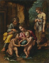 The Holy Family; Giulio Romano, Giulio Pippi, Italian, before 1499 - 1546, Italy; about 1520 - 1523; Oil