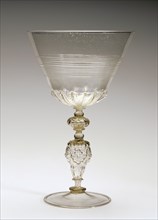 Goblet; Façon de Venise, Southern Netherlands, possibly, Netherlands; 1560 - 1625; Free- and mold-blown colorless