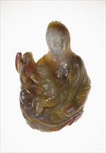 Madonna and Child with an Angel; Venice; Venice, Italy; early 1500s; Chalcedony; 15.6 x 11.1 x 6 cm, 6 1,8 x 4 3,8 x 2 3,8 in