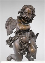 Putto Holding Shield to His Left; Ferdinando Tacca, Italian, 1619 - 1686, Florence, Tuscany, Italy; 1650 - 1655; Bronze