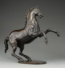 Rearing Horse; Adriaen de Vries, Dutch, about 1556 - 1626, Netherlands; 1605 - 1610; Bronze; 49.5 x 54.6 x 17.8 cm