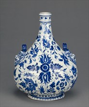 Pilgrim Flask; Medici Porcelain Factory, Italian, 1575 - early 17th century, Florence, Tuscany, Italy; 1580s; Soft-paste