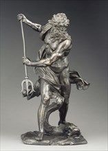 Neptune and Dolphin; After Gian Lorenzo Bernini, Italian, 1598 - 1680, probably 17th century, after 1623, Bronze; 55.9 cm
