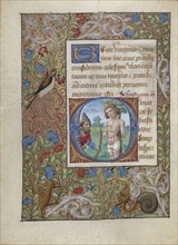 Initial O: Saint Sebastian; Georges Trubert, French, active Provence, France 1469 - 1508, Provence, France; about 1480 - 1490