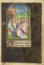 The Virgin and Child with Angels; Lieven van Lathem, Flemish, about 1430 - 1493, Ghent, written, Belgium; 1469; Tempera colors