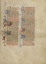Initial P: A Pope Blessing; Master of the Brussels Initials, Italian, active about 1389 - 1410, Bologna, Emilia-Romagna, Italy