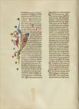 Initial I: Saint Luke; Master of the Brussels Initials, Italian, active about 1389 - 1410, Bologna, Emilia-Romagna, Italy