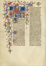 The Ascension; Initial V: Two Apostles; Master of the Brussels Initials, Italian, active about 1389 - 1410, Bologna
