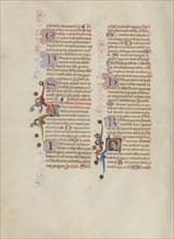 Initial I: Saints Fabian and Sebastian; Initial M: Saint Agnes; Master of the Brussels Initials, Italian, active about 1389