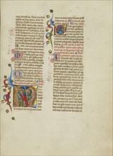 Initial N: Saints Peter and Paul; Master of the Brussels Initials, Italian, active about 1389 - 1410, Bologna, Emilia-Romagna