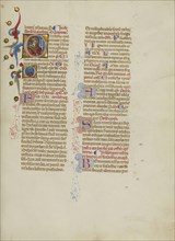 Initial C: Saint Lawrence; Master of the Brussels Initials, Italian, active about 1389 - 1410, Bologna, Emilia-Romagna, Italy