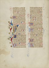 Initial I: Saint Augustine; Master of the Brussels Initials, Italian, active about 1389 - 1410, Bologna, Emilia-Romagna, Italy