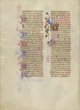Initial L: Saint Cecilia; Master of the Brussels Initials, Italian, active about 1389 - 1410, Bologna, Emilia-Romagna, Italy