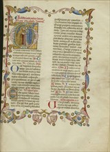 Initial G: The Visitation; Master of the Brussels Initials, Italian, active about 1389 - 1410, Bologna, Emilia-Romagna, Italy