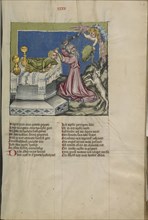 The Sacrifice of Isaac; Regensburg, Bavaria, Germany; about 1400 - 1410; Tempera colors, gold, silver paint, and ink
