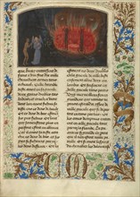 The Beast Acheron; Simon Marmion, Flemish, active 1450 - 1489, Ghent, Belgium; 1475; Tempera colors, gold leaf, gold paint
