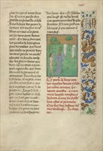 Two Kings of Ireland; Simon Marmion, Flemish, active 1450 - 1489, Ghent, Belgium; 1475; Tempera colors, gold leaf, gold paint