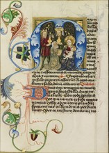 Initial M: The Adoration of the Magi; Workshop of Valentine Noh, Bohemian, active 1470s, Prague, Bohemia, Czech Republic