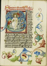 Initial S: The Resurrection; Workshop of Valentine Noh, Bohemian, active 1470s, Prague, Bohemia, Czech Republic; about 1470