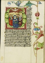 Initial G: Pentecost; Workshop of Valentine Noh, Bohemian, active 1470s, Prague, Bohemia, Czech Republic; about 1470 - 1480