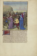 Simon the Cyrene Assisting Christ on the Way to Calvery; Master of Guillaume Lambert and workshop, French, active about 1475