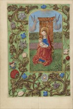 The Virgin and Child Enthroned; Master of the Dresden Prayer Book or workshop, Flemish, active about 1480 - 1515, Bruges