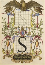 Guide for Constructing the Letter S; Joris Hoefnagel, Flemish , Hungarian, 1542 - 1600, Vienna, Austria; about 1591 - 1596