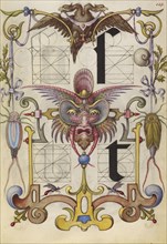 Guide for Constructing the Letters s and t; Joris Hoefnagel, Flemish , Hungarian, 1542 - 1600, Vienna, Austria; about 1591