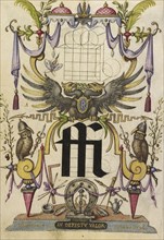 Guide for Constructing the Ligature ffi; Joris Hoefnagel, Flemish , Hungarian, 1542 - 1600, Vienna, Austria; about 1591 - 1596