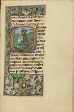 Initial G: Saint George and the Dragon; Master of the Dresden Prayer Book or workshop, Flemish, active about 1480 - 1515