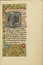Initial O: Saint Anthony Abbot; Master of the Dresden Prayer Book or workshop, Flemish, active about 1480 - 1515, Bruges