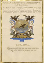 Escutcheon with an Eagle; Jacques Bailly, French, 1634 - 1679, Paris, France; about 1663 - 1668; Gouache, gold, and ink