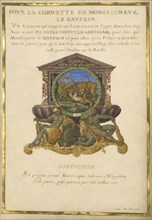 Escutcheon with a Lion Attacking a Cheetah; Jacques Bailly, French, 1634 - 1679, Paris, France; about 1663 - 1668; Gouache