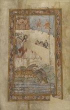 The Miracle of the Gadarene Swine; Canterbury, ?, England; about 1000; Tempera colors, gold leaf, and ink on parchment; Leaf