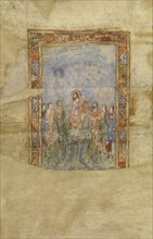 Christ Teaching; Canterbury, ?, England; about 1000; Tempera colors, gold leaf, and ink on parchment; Leaf: 30.8 × 20 cm