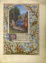 Job on the Dung Heap; Jean Bourdichon, French, 1457 - 1521, Tours, France; about 1480–1485; Tempera colors, gold, and ink
