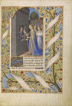 St. Avia in Prison Receiving Communion from the Virgin; Jean Bourdichon, French, 1457 - 1521, Tours, France; about 1480 - 1485