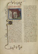 Abraham, Sarah, and Lot; Master of Jean de Mandeville, French, active 1350 - 1370, Paris, France; about 1360 - 1370; Tempera