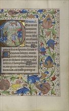Initial D: The Annunciation to the Shepherds; Master of the Lee Hours, Flemish, active about 1450 - 1470, Ghent
