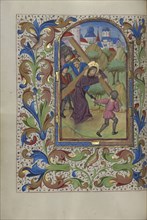 The Way to Calvary; Master of the Lee Hours, Flemish, active about 1450 - 1470, Ghent, probably, Belgium; about 1450 - 1455