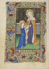 Saint Anne Teaching the Virgin to Read; Master of Sir John Fastolf, French, active before about 1420 - about 1450, France